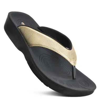 Aerothotic Women's Sandals Meira In Gold