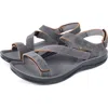 Aerothotic Zion Adjustable Strap Sandal In Gray