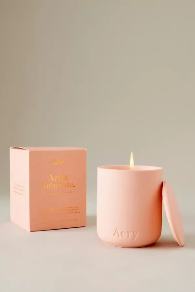 Aery Aztec Tuberose Clay Candle In Transparent
