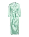 Aéryne Woman Midi Dress Light Green Size M Polyester In Green