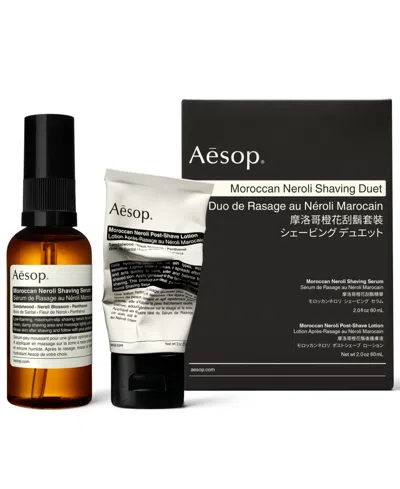Aesop 2-piece Moroccan Neroli Shaving Duo Set In Transparent