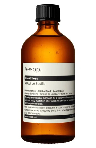 Aesop Breathless Botanical Massage Oil In Transparent