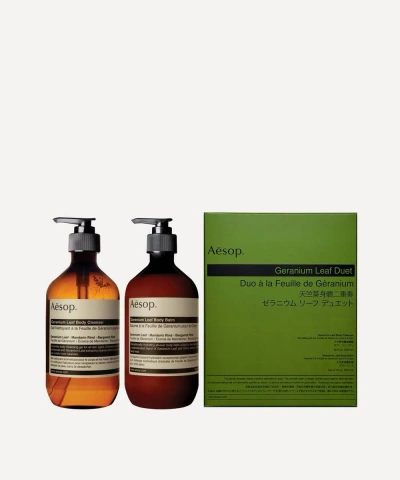 Aesop Geranium Leaf Duet Gift Set Skin Care 9319944001877 In N/a