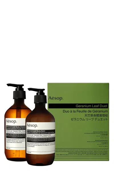 Aesop Geranium Leaf Duet Set 500 ml In Green