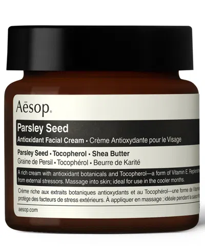 Aesop Parsley Seed Anti-oxidant Facial Hydrating Cream, 2.0 Oz. In Transparent