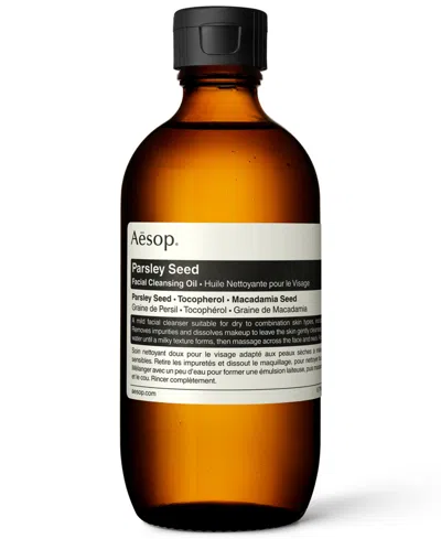 Aesop Parsley Seed Facial Cleansing Oil, 6.8 Oz. In Transparent