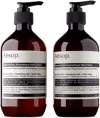 Aesop Resurrection Duet Hand Wash And Balm, 2 X 500ml In N/a