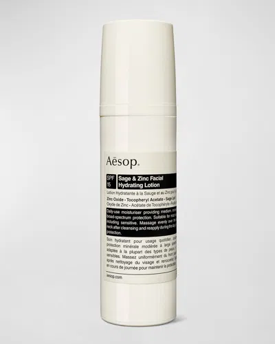 AESOP SAGE & ZINC FACIAL HYDRATING LOTION SPF 15, 1.7 OZ.
