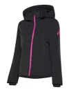 Aesse Crystal Zip-fastening Hooded Jacket In Black