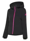 Aesse Crystal Zip-fastening Hooded Jacket In Black