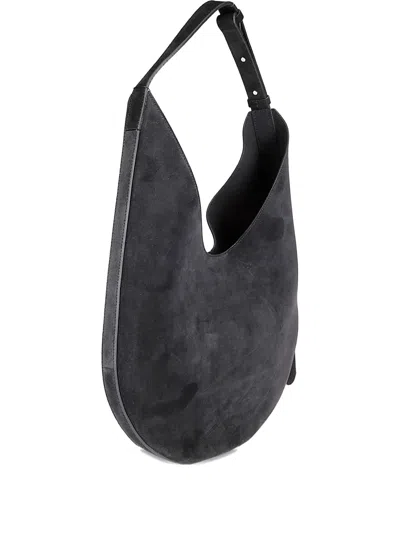 Aesther Ekme Adjustable-strap Suede Shoulder Bag In Blue