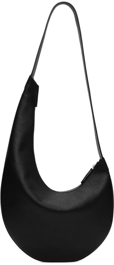 Aesther Ekme Black Lune Bag In 195 Grain Black