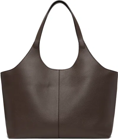 Aesther Ekme Brown Cabas Supple Xl Tote In 221 Grain Chestnut