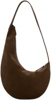 Aesther Ekme Brown Lune Mini Bag In 171 Suede Chocolate