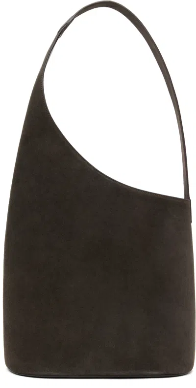 Aesther Ekme Brown Lune Tote In 175 Suede Coffee