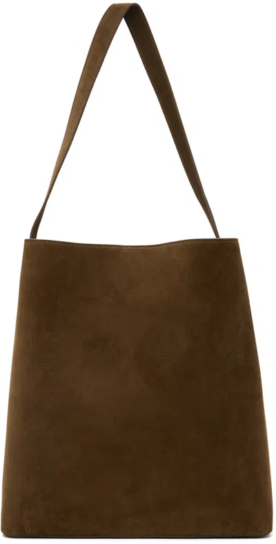 Aesther Ekme Brown Sac Tote In 171 Suede Chocolate