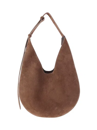 Aesther Ekme Brown Suede-effect Calfskin Hobo Bag