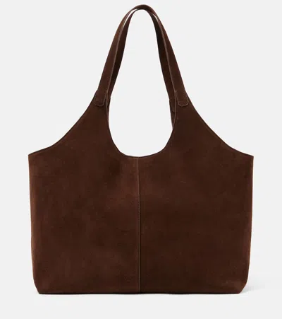 Aesther Ekme Cabas Supple Xl Suede Tote Bag In 171 Suede Chocolate