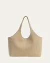 Aesther Ekme Cabas Xl Suede Shoulder Bag In Sand