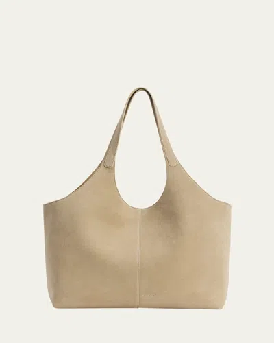 Aesther Ekme Cabas Xl Suede Shoulder Bag In Sand