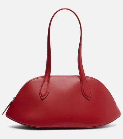 Aesther Ekme Cosmo Medium Leather Bowling Bag In Red