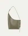 Aesther Ekme Demi Lune Calfskin Leather Bucket Bag In Green