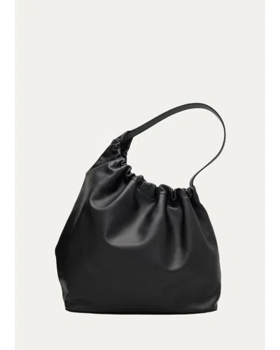 Aesther Ekme Demi Lune Cloud Leather Shoulder Bag In Black