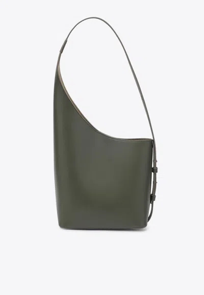 Aesther Ekme Demi Lune Leather Shoulder Bag In Green