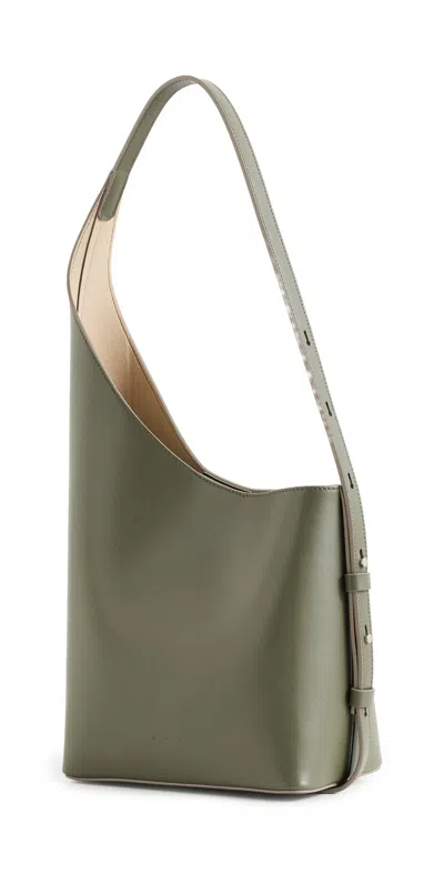 AESTHER EKME DEMI LUNE SHOULDER BAG 239 SAGE