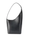 Aesther Ekme Denim Lune Suede Top Handle Bag In Black