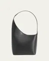 Aesther Ekme Demi Lune Smooth Calfskin Shoulder Bag In 101 Black