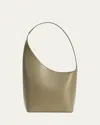 Aesther Ekme Demi Lune Smooth Calfskin Shoulder Bag In 183 Travertine