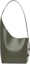 Aesther Ekme Demi Lune Calfskin Leather Bucket Bag In Green