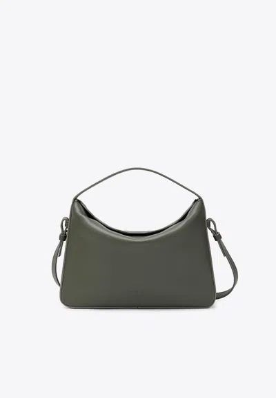 Aesther Ekme Leather Baguette Shoulder Bag In Green