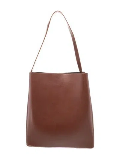 Pre-owned Aesther Ekme Leather Bucket Bag In Brown