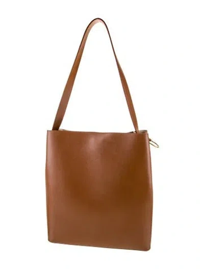 Pre-owned Aesther Ekme Leather Bucket Bag In Brown