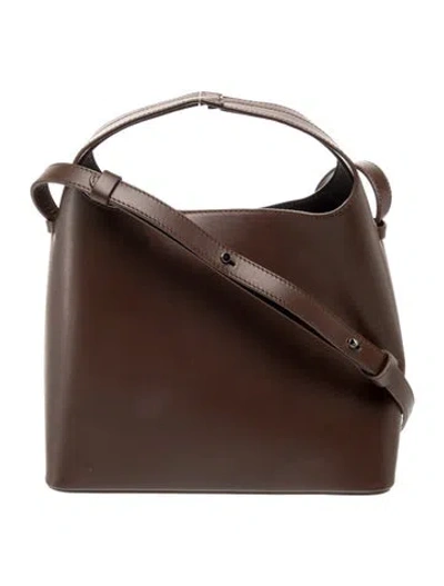 Pre-owned Aesther Ekme Leather Bucket Bag In Brown
