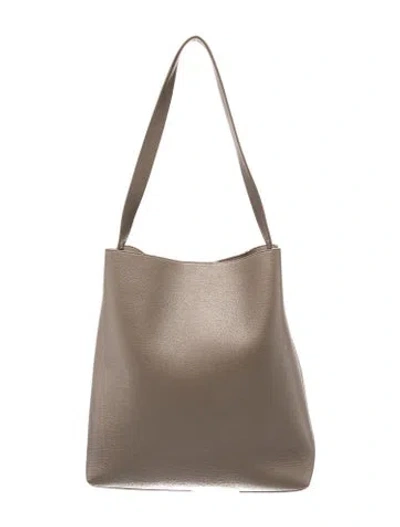 Pre-owned Aesther Ekme Leather Bucket Bag In Gray