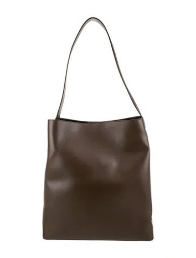 Pre-owned Aesther Ekme Leather Bucket Bag In Gray