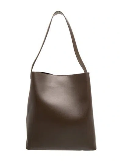 Pre-owned Aesther Ekme Leather Bucket Bag In Grey