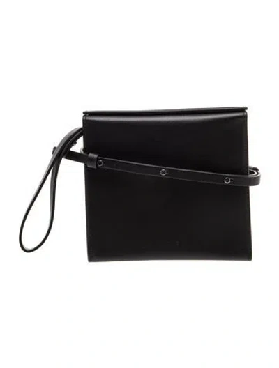 Pre-owned Aesther Ekme Leather Clutch In Black