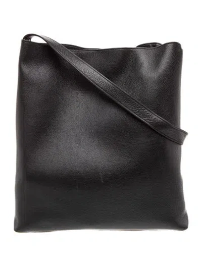 Pre-owned Aesther Ekme Leather Messenger Bag In Black