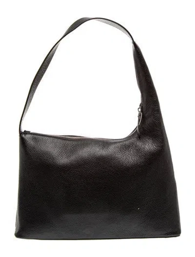 Pre-owned Aesther Ekme Leather Shoulder Bag In Black