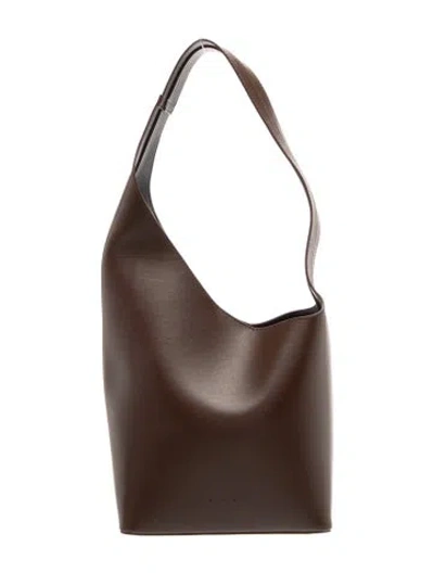 Pre-owned Aesther Ekme Leather Shoulder Bag In Brown