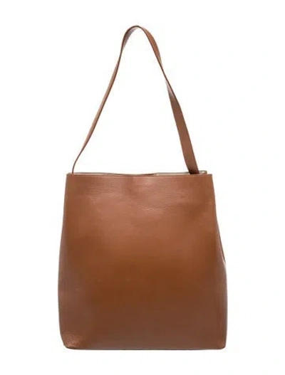 Pre-owned Aesther Ekme Leather Shoulder Bag In Orange