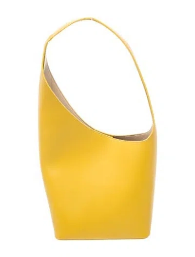 Pre-owned Aesther Ekme Leather Top Handle Bag In Yellow