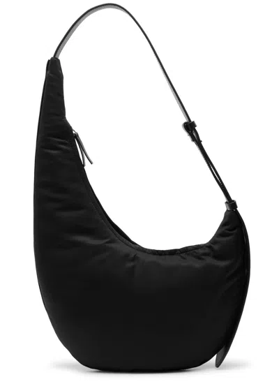 Aesther Ekme Lune Mini Calfskin Hobo Bag In Grain Black