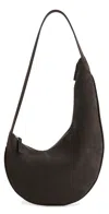 Aesther Ekme Lune Mini Hobo Bag Suede Coffee In Suede Coffee