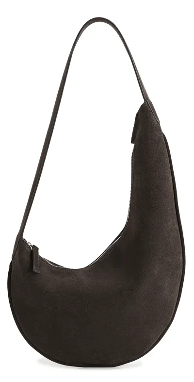 Aesther Ekme Lune Mini Hobo Bag Suede Coffee In Brown