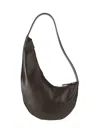 Aesther Ekme Mini Lune Hobo Smooth Leather Bag In Dark Chocolate